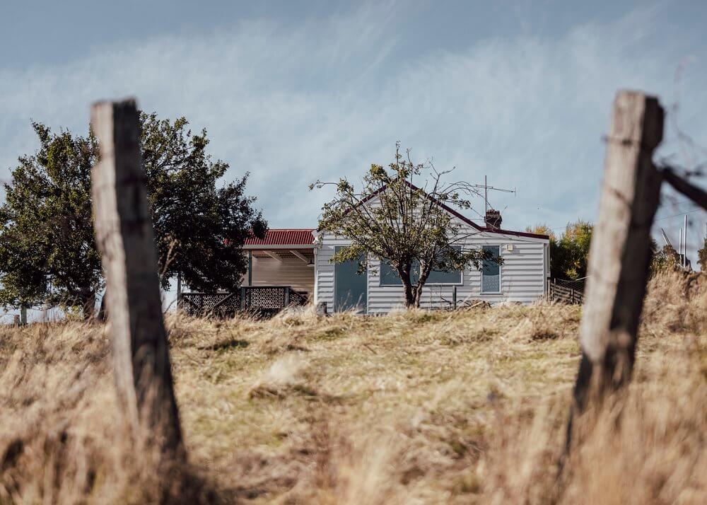 exterior crooked chimney airbnb tasmania 20 Stylish and Peaceful Holiday Cottages in Tasmania