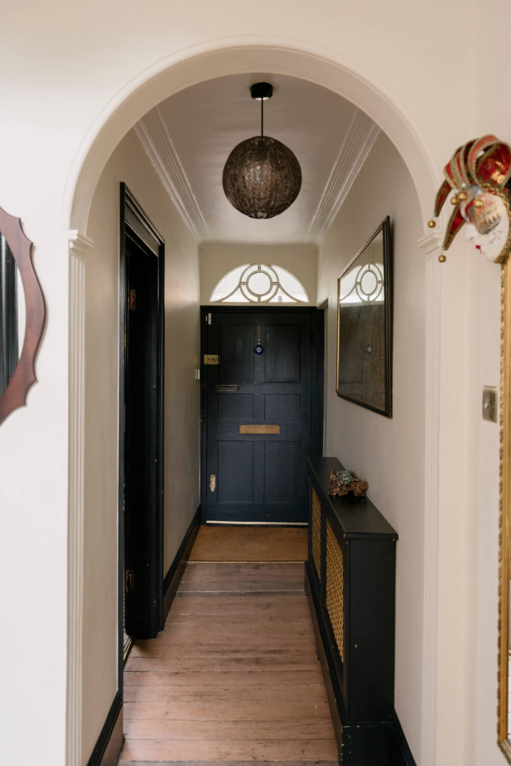 hall rustic floorboards