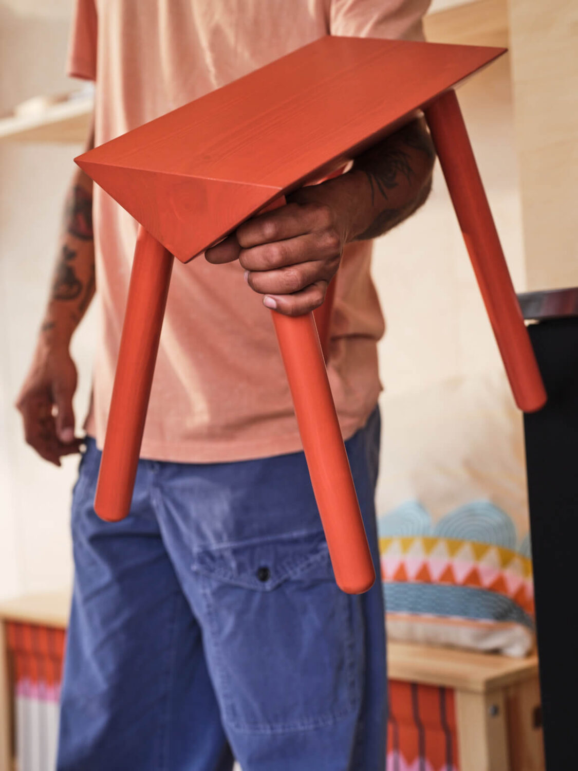 red-stool-ikea-OMMJÄNGE-collection-nordroom