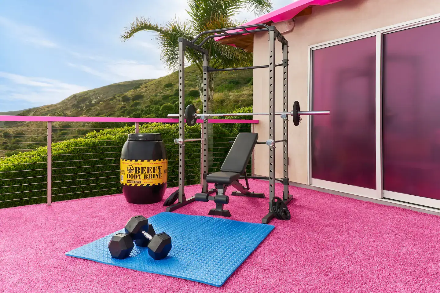 outdoor gym ken barbie malibu dreamhouse nordroom Stay in Barbie's Malibu DreamHouse - Ken's Way!