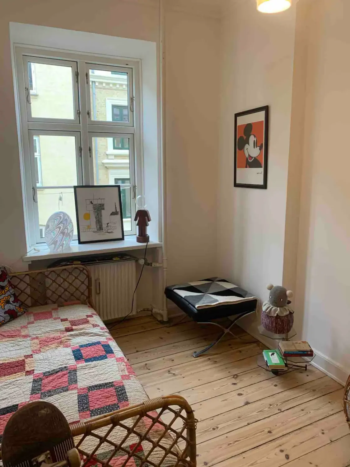 spare bedroom with wooden floor